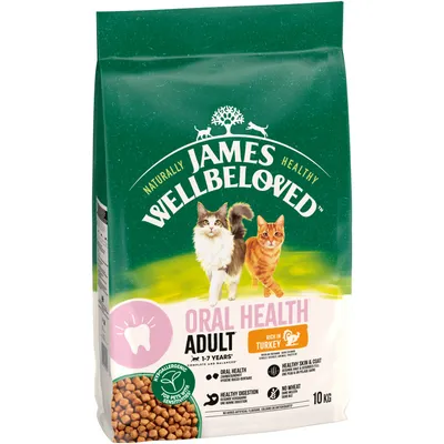 James Wellbeloved Adult Cat Oral Health Hypoallergenic Turkey & Rice - 10kg James Wellbeloved Adult Cat Oral Health Hypoallergenic Turkey & Rice - 10kg