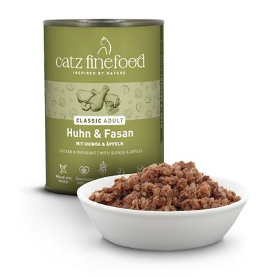 Sparpaket catz finefood 12 x 400 g - Huhn & Fasan
