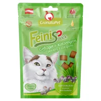 GranataPet Feinis Katzensnacks, Geflügel & Katzengras - 50 g