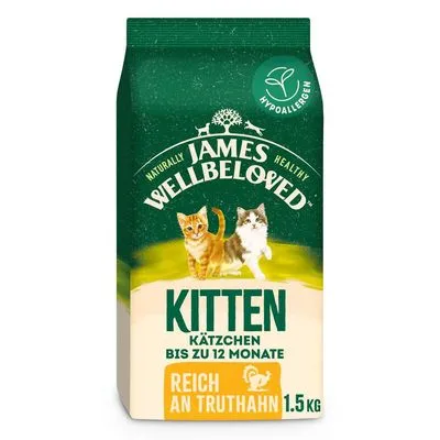 James Wellbeloved Kitten Hypoallergenic Kalkoen & Rijst