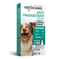 Vetocanis Repellent Floh- und Zeckenschutz Spot-On Hund M (10 - 20 kg) - 2 Pipetten x 3 ml