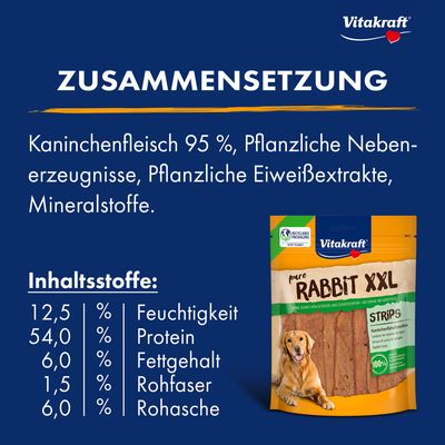 Vitakraft Kaninchenfleischstreifen XXL - Sparpaket: 2 x 250 g