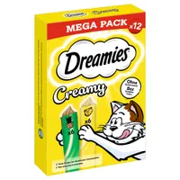 Dreamies Creamy Snacks - Macskamenta & sajt (12 x 10 g)