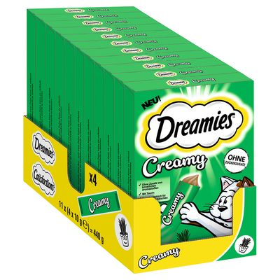 Catisfactions Dreamies Creamy - 4 x 10 g Erba gatta
