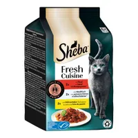 Sheba Fresh Cuisine Taste of Paris 6 x 50 g pour chat - bœuf, poisson blanc et foie de poulet