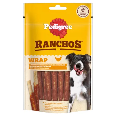 Pedigree Ranchos Wrap -säästöpakkaus: kana 8 x 60 g