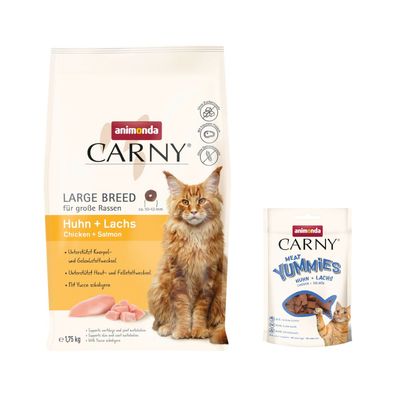 Animonda Carny Adult poulet + truite, 65% viande et ingrédients animaux, 35% viande de poulet fraîche, 0% céréales, Made in Germany, sans sucre, avec viande fraîche.