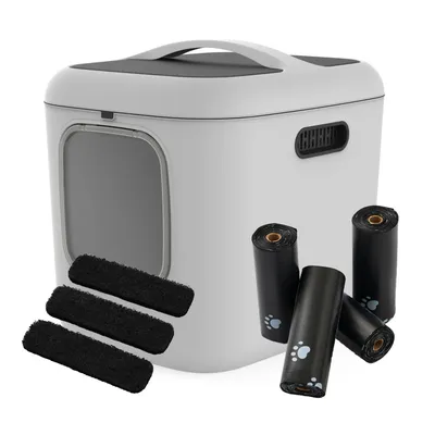 Rotho MyPet BIALA Sacchetti igienici - Set %: lettiera per gatti BIALA XL + 4 rotoli di sacchetti igienici