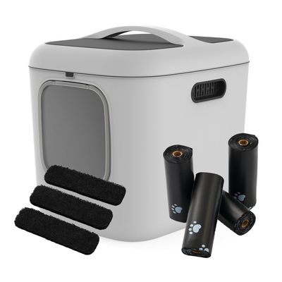 Rotho MyPet BIALA Hygienebeutel Sparset: Katzentoilette BIALA XL + 4 Rollen Hygienebeutel