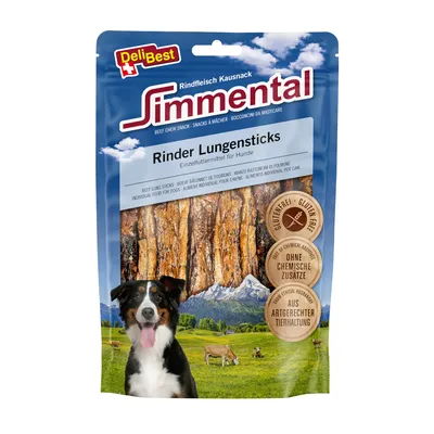 DeliBest Simmental bâtonnets de poumons de bœuf - lot économique : 4 x 120 g