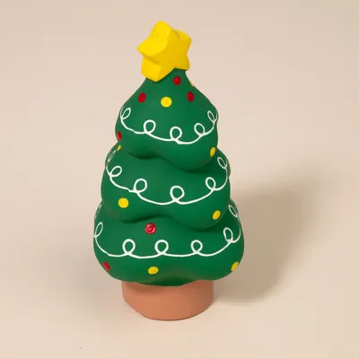 TIAKI Jouet pour chien Sapin de Noël en latex - Ø 9 x L 18 cm