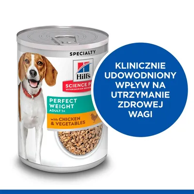 Hill's Science Plan Adult 1+ Perfect Weight z kurczakiem i warzywami - 6 x 363 g