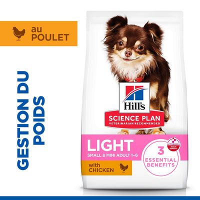 Hill's Science Plan Adult 1-6 Light Small & Mini poulet pour chien