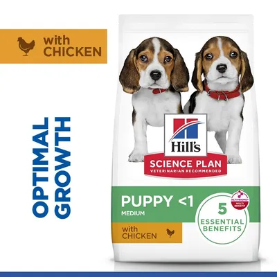 Hill’s Science Plan Puppy <1 Medium with Chicken - dog dry food - 14kg + 4kg Free!