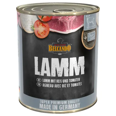 Økonomipakke Belcando Super Premium: Belcando vådfoder 24 x 800 g - Lam med ris og tomat