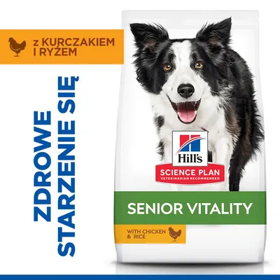 Hill's Science Plan Mature Adult Senior Vitality 7+ Medium, z kurczakiem - 14 kg