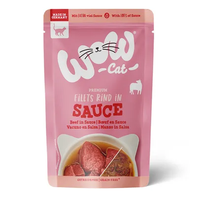 WOW Cat in Sosse 8 x 85 g - Rind WOW Cat in Sosse 8 x 85 g - Rind