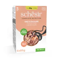 Schesir Complete Nutrition Filet aszpikban gazdaságos csomag 24 x 85 g - Tonhal & lazac