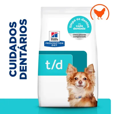 Hill's Prescription Diet t/d Mini Dental Care com frango - Pack económico: 2 x 3 kg