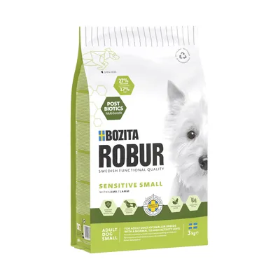 Bozita Robur Adult Small Breed Sensitive bárány - 3 kg