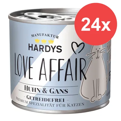 Hardys Love Affair Huhn & Gans, getreidefrei, Premium-Spezialität für Katzen. 24x Dose. Hardys Love Affair Huhn & Gans, getreidefrei, Premium-Spezialität für Katzen. 24x Dose.