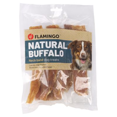 Flamingo Natur Snack Nackenband vom Büffel Sparpaket: 2 x 200 g