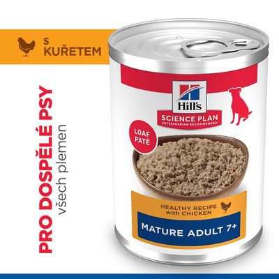 Hill's Science Plan Mature Adult 7+ - kuracie a hovädzie (24 x 370 g)