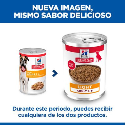 Hill's Adult 1-6 Light Science Plan con pollo latas para perros