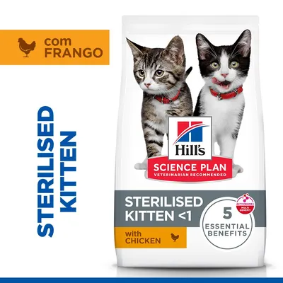 Hill's Science Plan Sterilised Kitten <1 com frango - 10 kg
