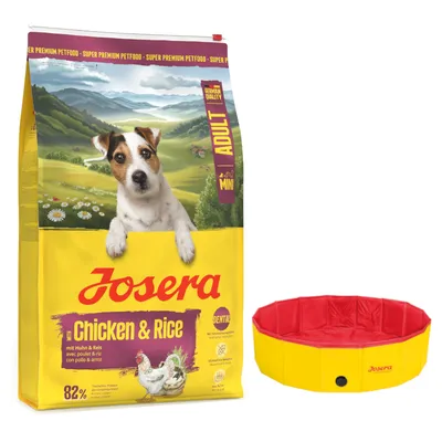 Josera: 10 kg / 12,5 kg karma sucha + Basen dla psa gratis! - Mini Adult, kurczak i ryż, 10 kg Josera: 10 kg / 12,5 kg karma sucha + Basen dla psa gratis! - Mini Adult, kurczak i ryż, 10 kg