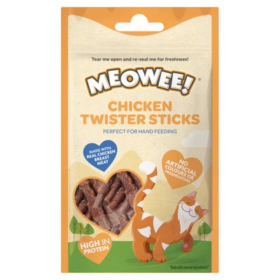 Meowee! Chicken Twister Sticks Sparpaket: 3 x 31 g