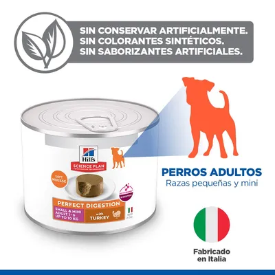Hill's Science Plan Perfect Digestion Adult Small & Mini Mousse - Pavo (12 x 200 g)