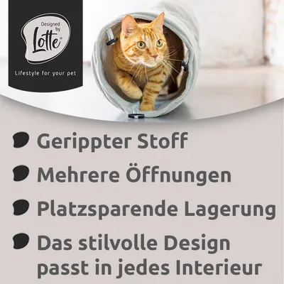 Designed by Lotte Katzentunnel Ribbed - Ø 25 x L 75 cm