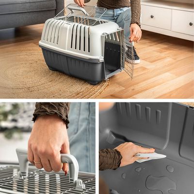 Lionto plastový přepravní box s kovovými dvířky