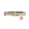 HUNTER Collier Malia, bleu tourterelle/naturel taille 40/S : 30 - 35 cm de tour de cou