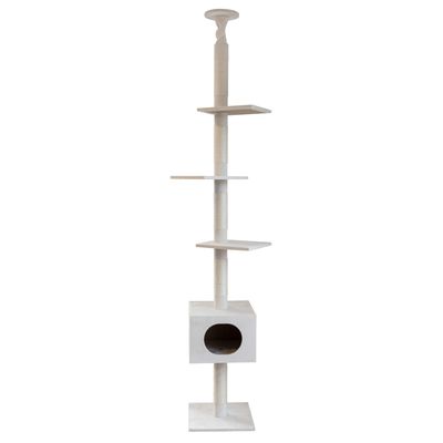 Kerbl Pet Kratzbaum Ferdi, weiß - Gesamthöhe 240 - 260 cm (verstellbar)