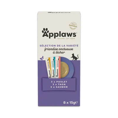 Lot économique Applaws Friandise crémeuse 32 x 15 g - lot mixte (3 variétés)