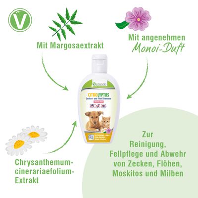 Vetlando Citrolyptus Zecken- & Floh-Shampoo Monoi-Duft