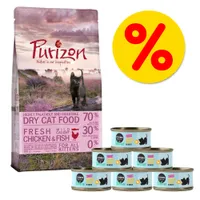 Probierset Kitten: Purizon 400 g & Cosma Nature 6 x 70 g - Set 1: mit Hühnchenbrust
