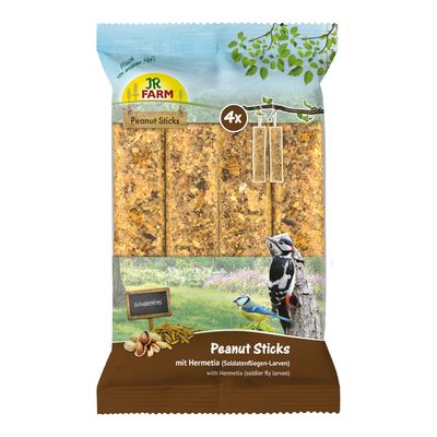 JR Farm 4x Peanut Sticks Schalenfrei 640 g mit Hermetia