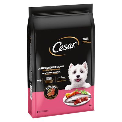 Cesar Adult con pollo, salmón y verduras para perros Pack% - 5 x 7 kg