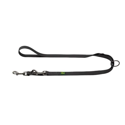 HUNTER Verstellbare Leine Havanna Mini, schwarz - 200 cm lang, 15 mm breit