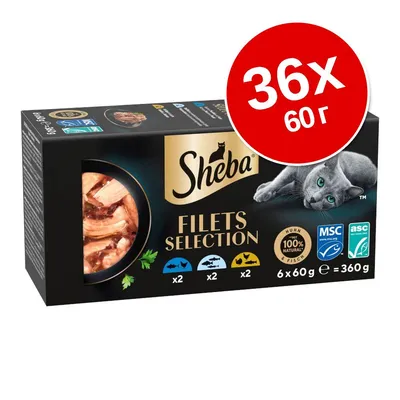 Икономична опаковка Sheba Filets 36 x 60 г