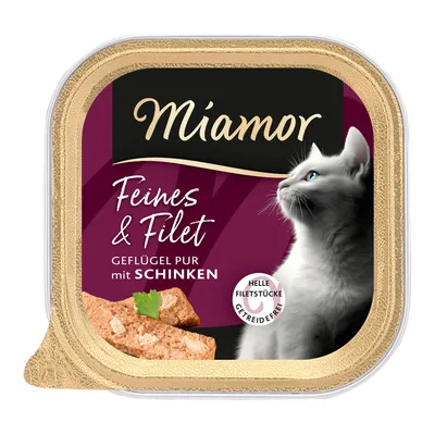 Miamor Feines & Filet 16 x 100 g - Szárnyas pure & sonka