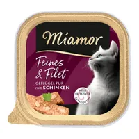 Sparpaket Miamor Feines & Filet 32 x 100 g - Geflügel Pur & Schinken