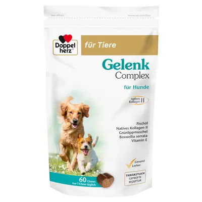 Doppelherz Gelenk Complex für Hunde - Sparpaket: 60 Chews (2 x 95 g) Doppelherz Gelenk Complex für Hunde - Sparpaket: 60 Chews (2 x 95 g)