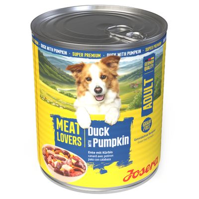 Sparpaket Josera Meatlovers Menü 12 x 800 g Ente & Kürbis (neues Design)