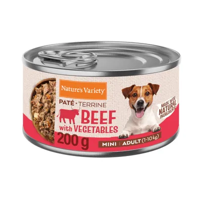 Nature's Variety Paté Mini Adult - Vacuno (3 x 200 g) - Pack ahorro