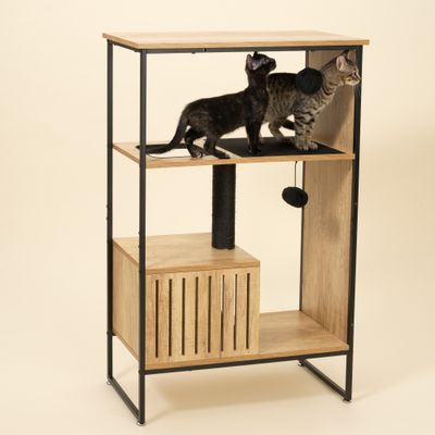 Modern Living Katzenkletterhaus Celle - ca. L 77 x B 34 x H 114 cm