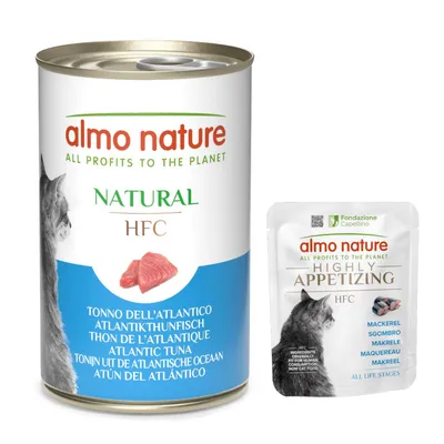 Prezzo speciale! 6 x 140 g Almo Nature HFC + 6 x 50 g Highly Appetizing / Urinary Help Umido gatti - 6 x 140 g Sgombro HFC + 6 x 50 g Sgombro HFC Highly Appetizing